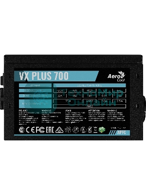 Блок питания Aerocool/Formula VX-700 PLUS, 700Вт, 120мм, черный, (аналог Aerocool VX Plus 700)