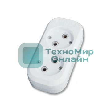 Колодка удлинителя 2-м АВС-пл. без заземл. UNIVersal E202