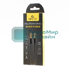 Кабель аудио Cablexpert CCAB-02-35MM-2MB, 3.5 Jack (M)/3.5 Jack (M), черный, 2м, блистер