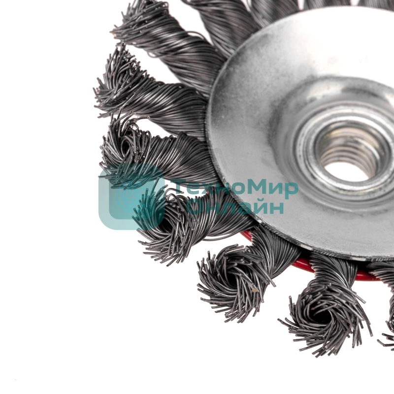 Щетка коническая для УШМ Kranz плетеные пучки стальной проволоки 115 М14