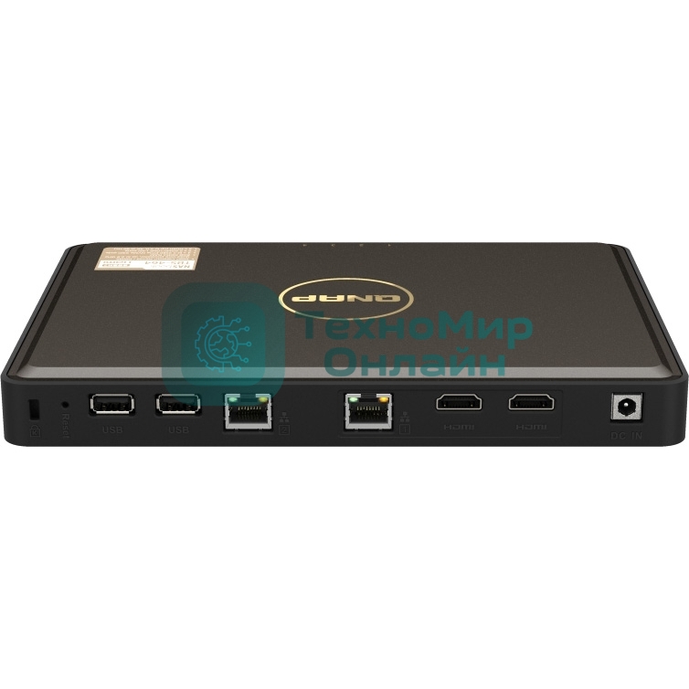 Сетевой RAID накопитель SMB QNAP TbS-464-8G NAS 4-bay M.2 NVMe, Intel Celeron N5105 4-core/4-thread 2.0-2.9 GHz, 8 Gb DDR4, 2 x 2.5 GbE, 2xUSB 3.2 Gen 1 port, 3xUSB 2.0 port, 2xHDMI Output