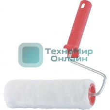 Валик Сибртех Искусственный мех, в сборе, 100 мм, D 48 мм, D ручки 6 мм, крепление шплинтом