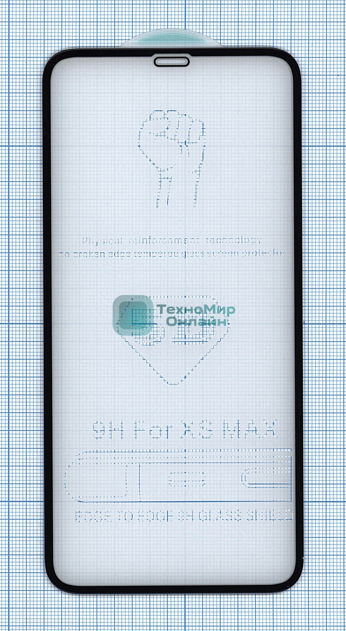 Защитное стекло 5D для Apple iPhone XS Max черный