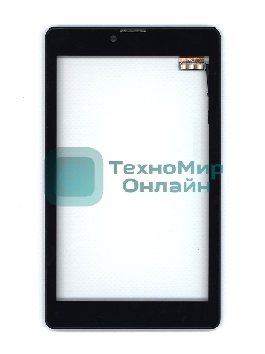 Сенсорное стекло (тачскрин) для Irbis TZ730, черное с рамкой
