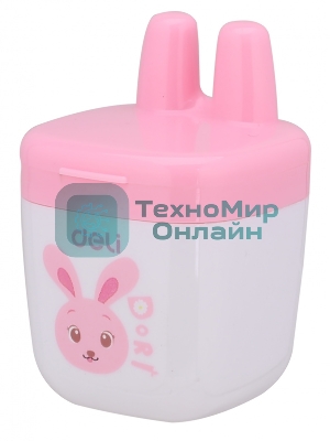 Точилка для карандашей ручная Deli ER01300, 1 отверстие, пластик, ассорти, дисплей