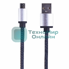 Кабель Rexant USB кабель MicroUSB, шнур в джинсовой оплетке