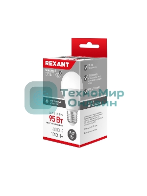 Лампа светодиодная Rexant груша A60 11,5 Вт E27 1093 лм 4000 K нейтральный свет