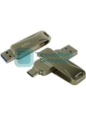 Флешка USB Netac U782C dual USB 3.0+TypeC 64Gb, retail version