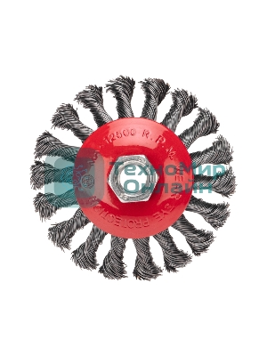 Щетка коническая для УШМ Kranz плетеные пучки стальной проволоки 100 М14