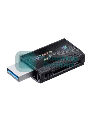 Внешний SSD ADATA SC730, 1TB, USB 3.2 Gen 2 Type-A/Type-C, R/W 600/600, черный