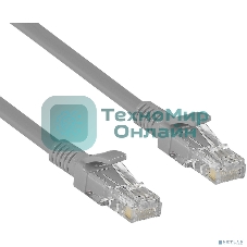 Коммутационный шнур ExeGate EX258663RUS Патч-корд UTP кат.5e, 0.3м ExeGate серый