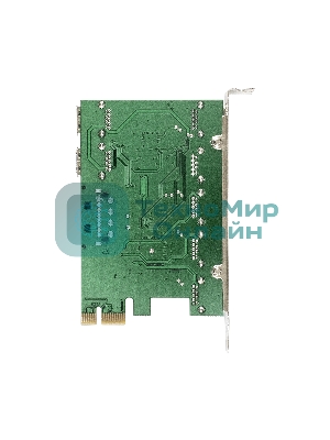 Контроллер ExeGate EXE-317 PCI-E 2.0, 5*USB 3.0 ext + 2*USB 3.0 int, разъем доп.питания (OEM)