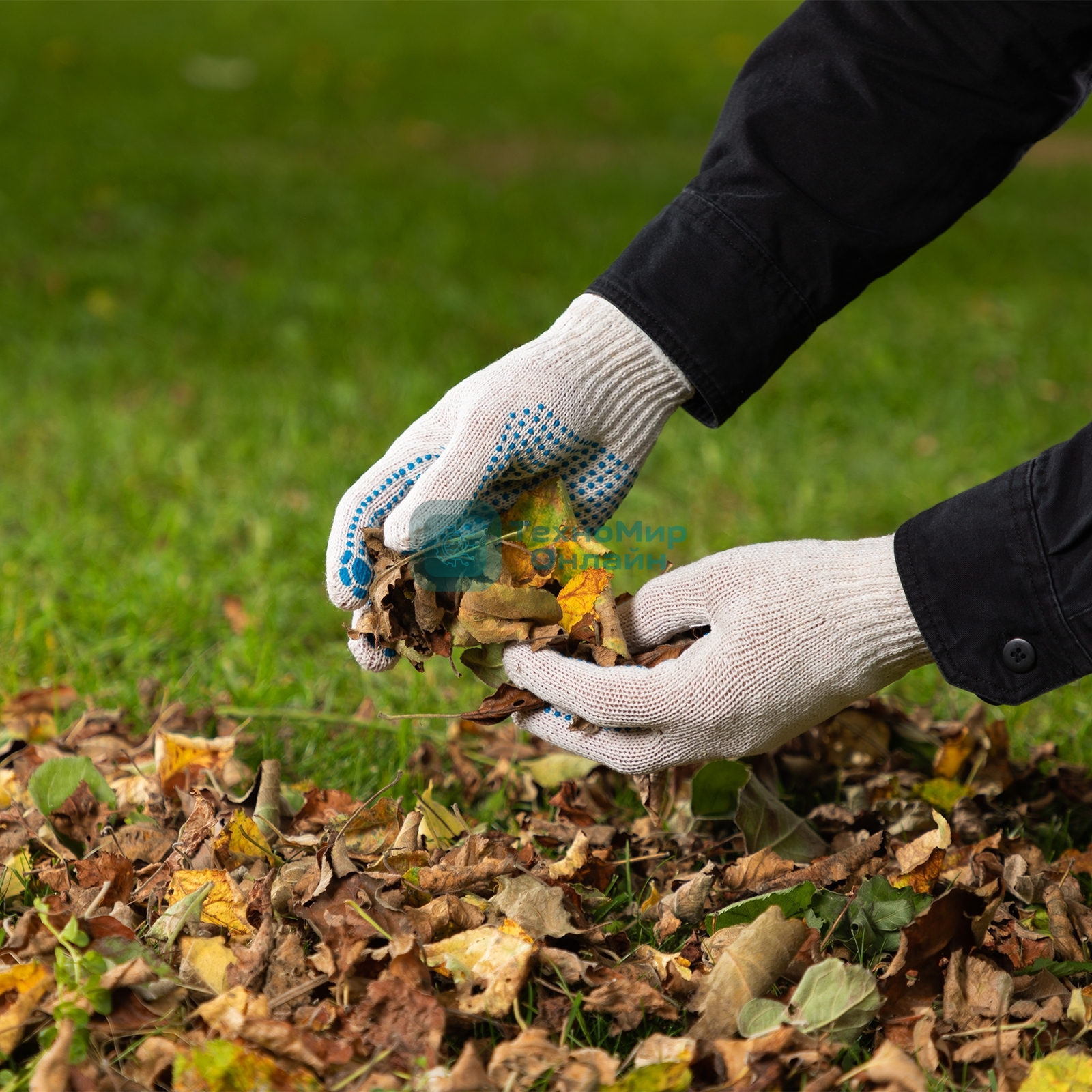 Перчатки трикотажные, с ПВХ точкой, 5 пар в упаковке, 7 класс Россия