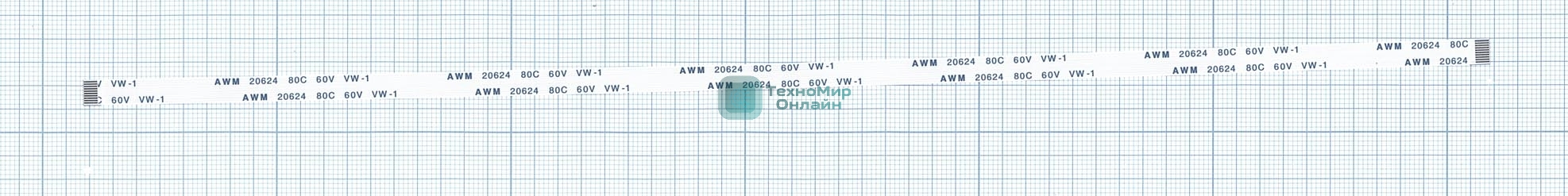 Шлейф универсальный 10pin, шаг 0,5 мм, длина 30 см