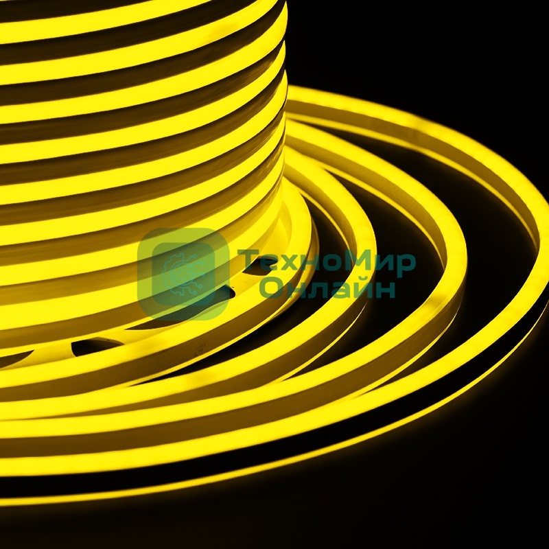 Гибкий неон Neon-night LED SMD, компактный 7х12мм, двухсторонний, желтый, 120 LED/м, бухта 100м