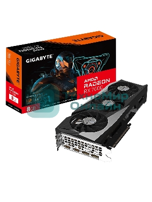 Видеокарта Gigabyte GV-R76GAMING OC-8GD AMD Radeon RX 7600 8Gb 128bit GDDR6 2355/18000 HDMIx2 DPx2 HDCP Ret