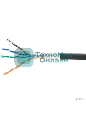Кабель Cablexpert FPC-5051E-4-CU-OUT/100, FTP outdoor 4x2x0.51, медный, кат.5e, однож., 100м, box, черный