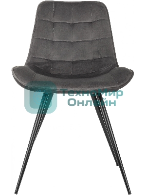 Стул для дома Бюрократ CH-K2_2 комплект 2 шт т.серый Holland 18 металл черный на ножках