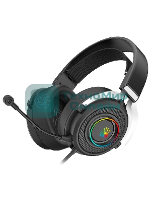 Гарнитура Bloody G535P чёрный/серебристый, проводная, подсветка