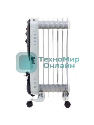 Обогреватель масляный MTX OCH-1500, белый, 1500 Вт, 15 м2, термостат