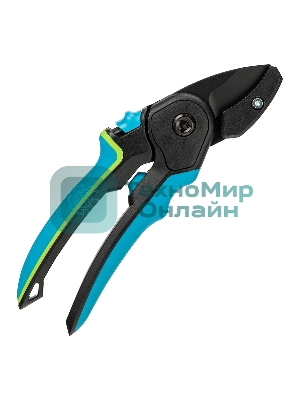 Секатор с наковальней Palisad LUXE 220 мм, регулировка захвата, трехкомпонентные рукоятки