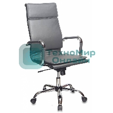 Кресло руководителя Бюрократ CH-993/grey серый, искусственная кожа, крестовина хром