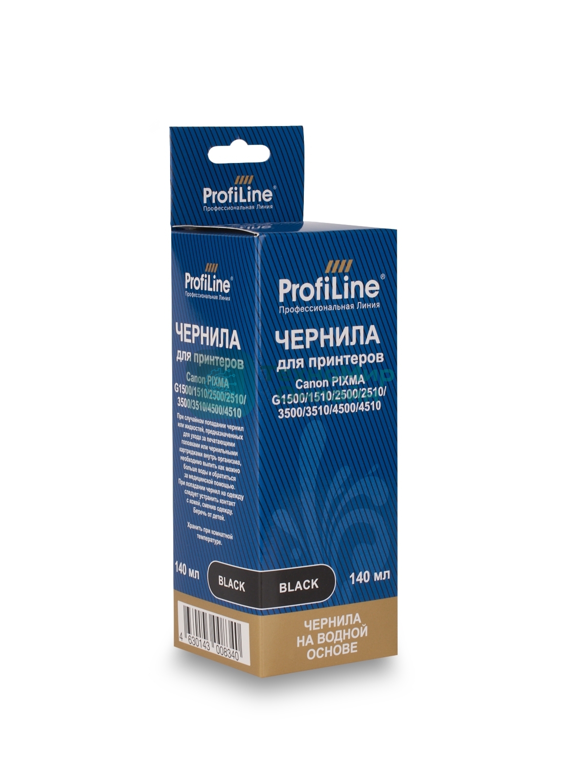 Чернила ProfiLine для принтеров Canon PIXMA G1500/1510/2500/2510/3500/3510/4500/4510 на водной основе type-5 черный 140 мл