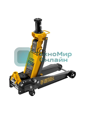 Домкрат гидравлический подкатной Denzel 2/3 т, 98-770 мм, быстрый подъем, низ. подхват, проф, SUV