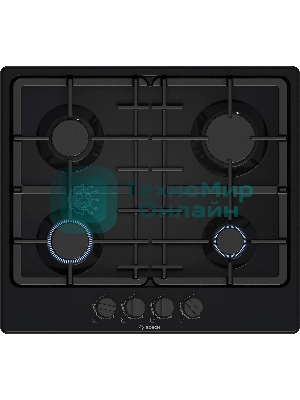 Газовая варочная панель Bosch PGP6B6K90R черный