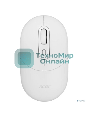 Мышь беспроводная Acer OMR301 белый, 1600 dpi, радиоканал, Bluetooth, USB, кнопки - 4