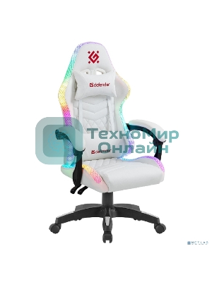 Кресло Defender CORE белый, экокожа, 120 кг, механизм качания
