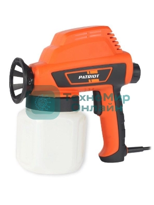 Краскопульт электрический PATRIOT SG110гибкая насадка, 110 Вт., 60 DIN/сек, 300 мл/мин. Резервуар: 800 мл