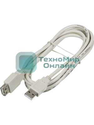 Кабель-удлинитель USB2.0 Ningbo USB A (m)/USB A (f) 1.8м (USB2.0-AM-AF-BR)
