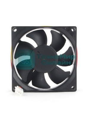 Вентилятор для корпуса Gembird D8025HM-3 черный 80мм 2600rpm 30.5db 3-pin