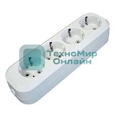 Колодка удлинителя 4-м АВС-пл. с заземл. UNIVersal E304