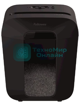 Шредер Fellowes PowerShred LX41 черный (секр.P-4)/перекрестный/8лист./17лтр./скрепки/скобы/пл.карты