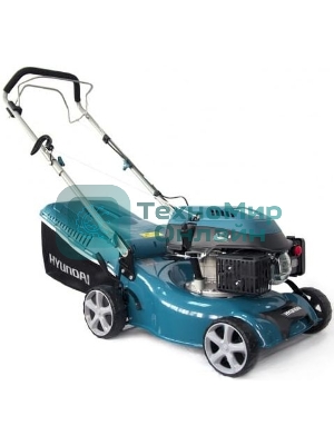 Бензиновая газонокосилка HYUNDAI L 4310S двигатель HYUNDAI ICV150,4-х такт, 3,5 л.с./149 см3, 43 см, 225-75 мм, 32 кг