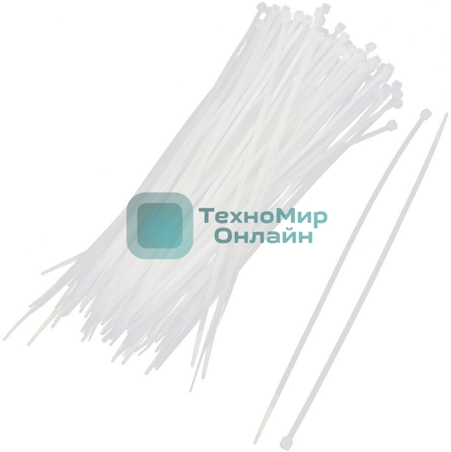 Стяжка пластиковая WRline WR-SHN-25-150W 150x2.5 мм (упак: 100 шт) нейлон 6.6 белый
