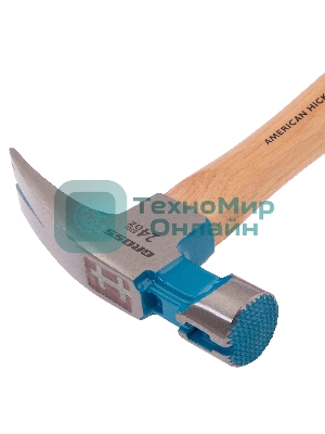 Молоток-гвоздодер Gross AMERICAN HICKORY 680 г, угол 75, магнит, обрезиненная рукоятка
