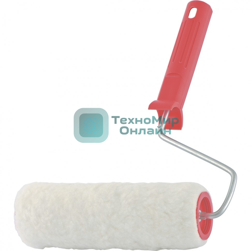 Валик Сибртех Натуральный мех, в сборе, 150 мм, D 48 мм, D ручки 6 мм, крепление шплинтом