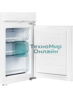 Встраиваемый холодильник Kuppersberg RBN 1960, High-Tech, объем 267 л, скользящий фасад, электронное управление, No Frost, антибактериальный пластик, звуковой сигнал при открытой дверце, перенавешиваемые двери, LED освещение, уровень шума 41 дБ, энергоэффективность А+, белый