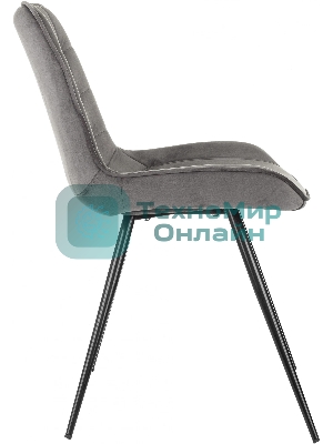 Стул для дома Бюрократ CH-K2_2 комплект 2 шт т.серый Holland 18 металл черный на ножках