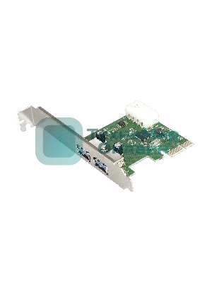 Контроллер ExeGate EXE-319 PCI-E 2.0, 2*USB 3.0 ext, разъем доп.питания (OEM)