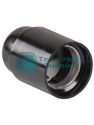 Патрон подвесной карболитовый IEK EPK10-04-01-K01 Пкб27-04-К01, Е27, черный, стикер на изделии, IEK