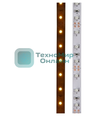 Лента светодиодная открытая, 8 мм, IP23, SMD 2835, 60 LED/m, 12 V, цвет свечения желтый