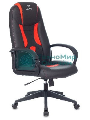 Кресло Zombie 8 черный/красный, экокожа, 120 кг, механизм качания