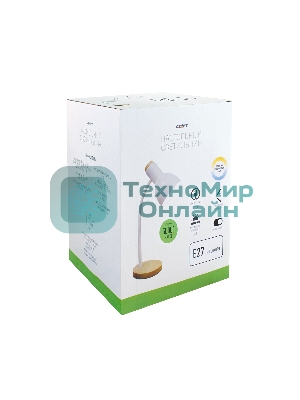 Светильник настольный СТАРТ CT84, E27, до 40Вт, 1,5м, белый