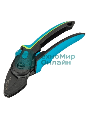 Секатор с наковальней Palisad LUXE 220 мм, регулировка захвата, трехкомпонентные рукоятки