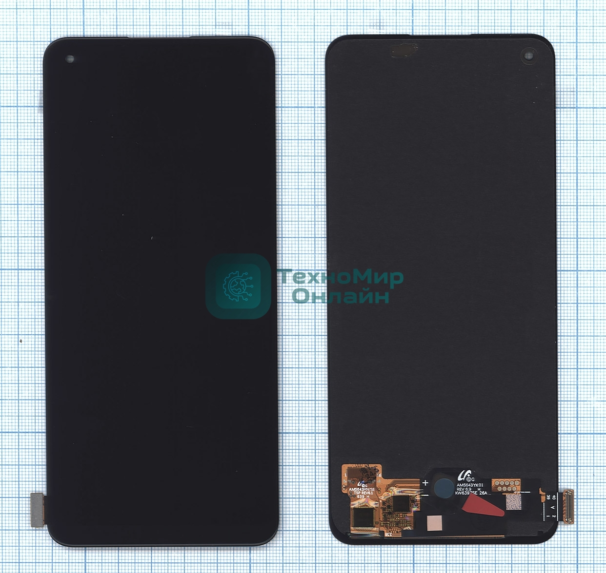 Дисплей (модуль) для Realme 10 в сборе с тачскрином (OLED) черный