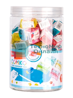 Точилка для карандашей ручная Deli EH032 Comico, 1 отверстие, пластик, ассорти, туба